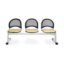 OFM Stars And Moon Beam Seating Unit With 3 Seats, Golden Flax