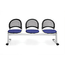 OFM Stars And Moon Beam Seating Unit With 3 Seats, Royal Blue