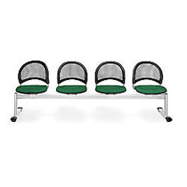 OFM Stars And Moon Beam Seating Unit With 4 Seats, Forest Green