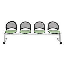 OFM Stars And Moon Beam Seating Unit With 4 Seats, Sage Green