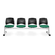 OFM Stars And Moon Beam Seating Unit With 4 Seats, Shamrock Green