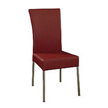 Powell; Home Fashions Cameo Dining Chair, Red/Chrome