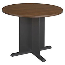 Bush; Office Advantage 42 inch; Round Conference Table, Sienna Walnut/Graphite Gray, Stocked Product