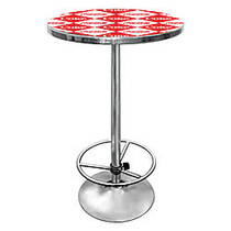 Coca Cola; Pub Table, Round, 28 inch; Diameter, Checker, Red