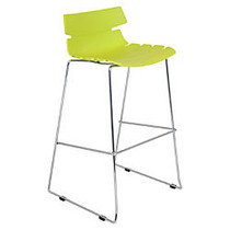 Lumisource Bonefish Bar Stool, Green/Silver