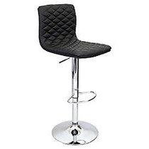 Lumisource Caviar Bar Stool, Black/Chrome