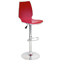 Lumisource Danata Bar Stool, Red/Silver