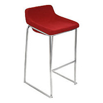 Lumisource Drop-In Bar Stool, Red/Silver