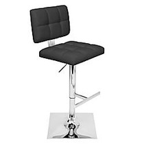 Lumisource Glamour Bar Stool, Black/Chrome