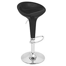 LumiSource Scooper; Bar Stool, 31 inch;H x 17 inch;W x 17 inch;D, Chrome/Black