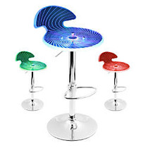 LumiSource Spyra Bar Stool, 36 inch;H x 17 inch;W x 17 inch;D, Chrome/Color Phasing