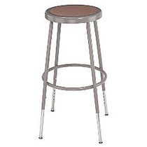 National Public Seating Adjustable Hardboard Stool, 31 1/2 - 38 1/2 inch;H, Gray