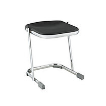 National Public Seating Elephant Z-Stools, 18 inch;H, Black/Chrome, Set Of 3