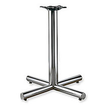 HON; Single-Column 65% Recycled Table Base For 30 inch; And 36 inch; Diameter Tops, 27 3/4 inch;H x 26 inch;W, Chrome