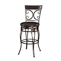 Powell; Home Fashions Big & Tall Back-To-Back Scroll Bar Stool, Brown/Bronze