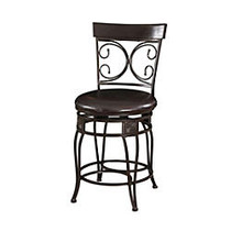 Powell; Home Fashions Big & Tall Back-To-Back Scroll Counter Stool, Brown/Bronze