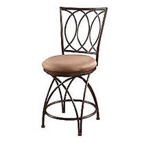 Powell; Home Fashions Big & Tall Metal Crossed Legs Counter Stool, Tan/Bronze