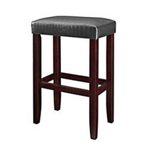Powell; Home Fashions Croc Faux Leather Bar Stool, Black/Brown