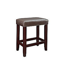 Powell; Home Fashions Croc Faux Leather Counter Stool, Brown/Brown