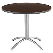 Iceberg CafeWorks Cafe Table, Round, 36 inch; Diameter, Walnut