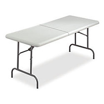 Iceberg Half-Folding Table, 29 inch;H x 60 inch;W x 30 inch;D, Platinum