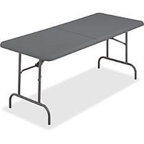 Iceberg IndestrucTable TOO Bifold Table - Rectangle Top - 60 inch; Table Top Length x 30 inch; Table Top Width x 2 inch; Table Top Thickness - 29 inch; Height - Charcoal, Powder Coated - Tubular Steel