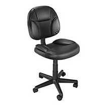 Brenton Studio; Battista Bonded Leather Mid-Back Chair, Black