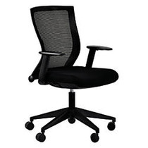 Eurotech Curv Fabric Mesh Mid-Back Chair, Black