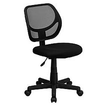 Flash Furniture Mesh Low-Back Swivel Chair, Black