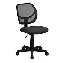 Flash Furniture Mesh Low-Back Swivel Chair, Gray/Black