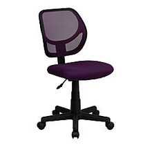 Flash Furniture Mesh Low-Back Swivel Chair, Purple/Black