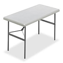 Iceberg IndestrucTable TOO&trade; 1200-Series Folding Table, 29 inch;H x 48 inch;W x 24 inch;D, Platinum