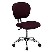 Flash Furniture Mesh Mid-Back Swivel Task Chair, Burgundy/Silver