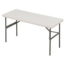 Iceberg IndestrucTable TOO&trade; 1200-Series Folding Table, 29 inch;H x 60 inch;W x 24 inch;D, Platinum
