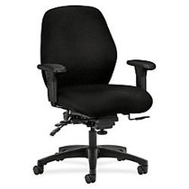 HON; 7800 Series Mid-Back Task Chair With Arms, 42 inch;H x 30 1/2 inch;W x 35 inch;D, Black