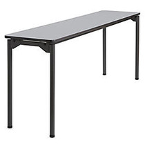 Iceberg Maxx Legroom-Series Wood Folding Table, 29 1/2 inch;H x 18 inch;W x 72 inch;D, Gray/Black