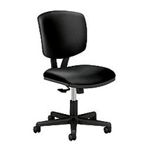 HON; Volt; 5703 Leather Low-Back Chair, 40 inch;H x 25 3/4 inch;W x 18 3/4 inch;D, Black