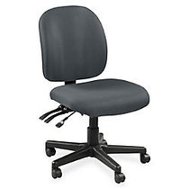 Lorell Mid-Back Task Chair w/o Arms - Fabric Gray Seat - Fabric Gray Back - 5-star Base - Gray - 20 inch; Seat Width x 17 inch; Seat Depth - 20 inch; Width x 18 inch; Depth x 43 inch; Height