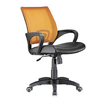 Lumisource Officer Mid-Back Chair, Black/Tangerine/Black