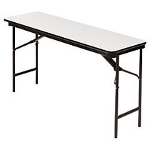 Iceberg Premium Folding Table, Rectangular, 29 inch;H x 60 inch;W x 18 inch;D, Gray/Charcoal