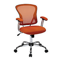 Office Star&trade; Avenue Six; Juliana Mesh Task Chair, Orange/Silver