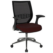 Office Star&trade; Pro-Line II ProGrid Fabric High-Back Chair, Merlot/Black/Silver