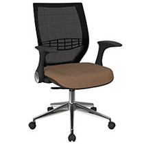 Office Star&trade; Pro-Line II ProGrid Fabric High-Back Chair, Taupe/Black/Silver