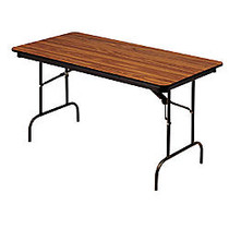 Iceberg Premium Folding Table, Rectangular, 72 inch;W x 30 inch;D, Oak/Brown