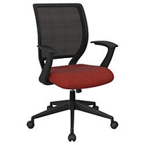 Office Star&trade; Work Smart Mesh Task Chair, Cherry/Black