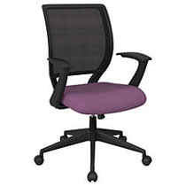 Office Star&trade; Work Smart Mesh Task Chair, Fabric Purple/Black