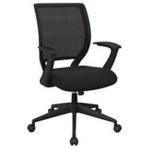Office Star&trade; Work Smart Mesh Task Chair, Icon Black/Black