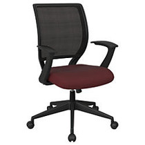 Office Star&trade; Work Smart Mesh Task Chair, Wine/Black