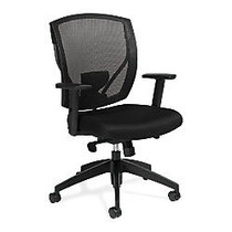 Offices To Go&trade; Mid-Back Chair, Mesh Back, 39 1/2 inch;H x 27 inch;W x 26 inch;D, Black