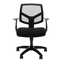 OFM Essentials Mesh Mid-Back Chair, Black/Black/Silver